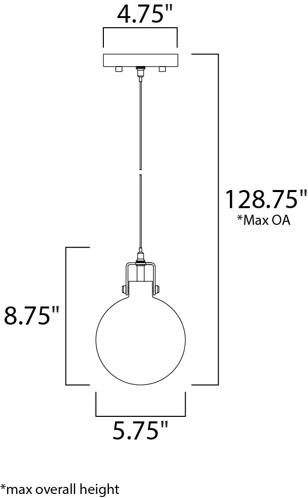ET2 E24302 Kem 9" Tall Pendant