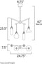 ET2 E24304 Kem 4-lt Pendant