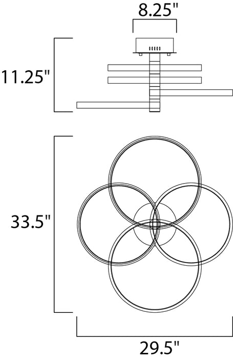 ET2 E24324 Hoopla 4-lt LED Pendant