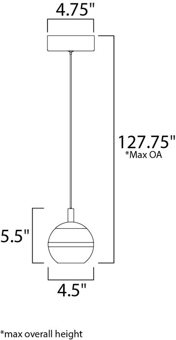 ET2 E24591 Swank 1-lt LED Pendant