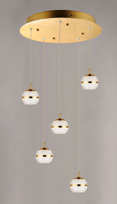 ET2 E24595 Swank 5-lt LED Pendant
