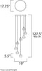 ET2 E24598 Swank 8-lt LED Pendant