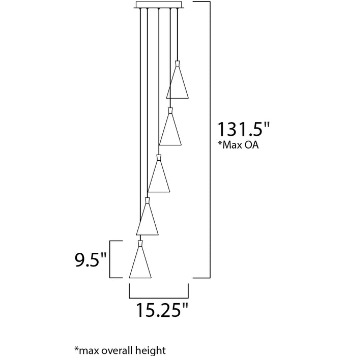 ET2 E24625 Norsk 5-lt LED Pendant