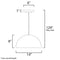 ET2 E24902 Hemisphere 14'' 1-lt LED Pendant