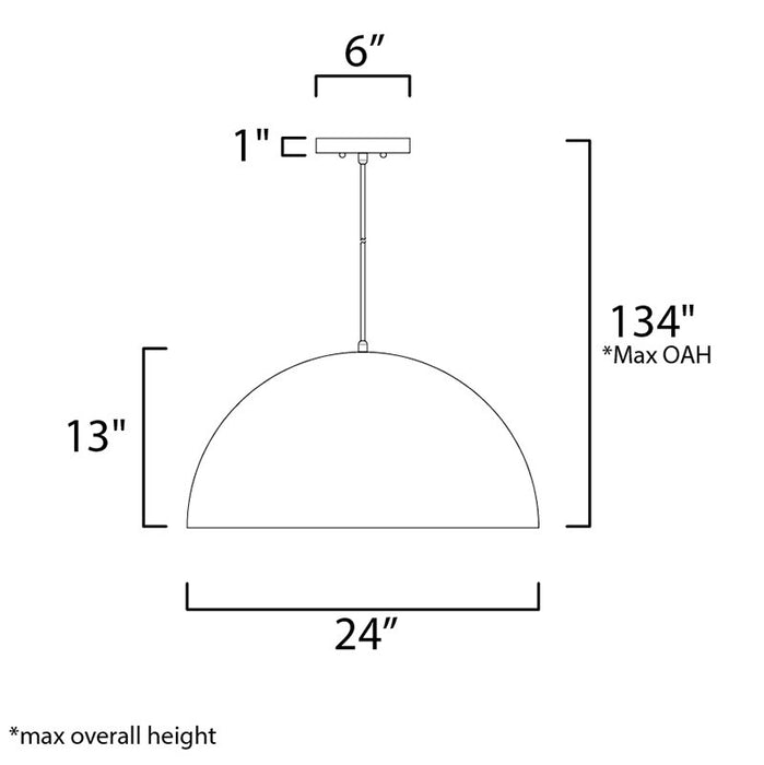 ET2 E24904 Hemisphere 24'' 1-lt LED Pendant