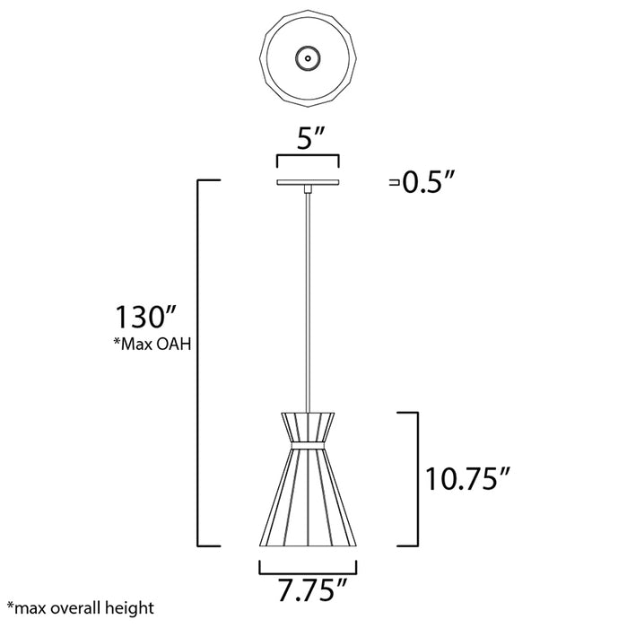 ET2 E25036 Sash 1-lt LED Pendant