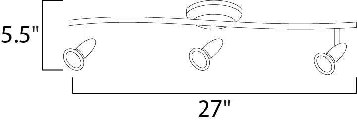 ET2 E30003 Agron 3-lt Linear Flush Mount
