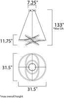 ET2 E30645 Twisted 1-lt LED Pendant