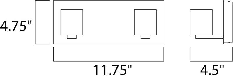 ET2 E32032 Blocs 2-lt LED Wall Sconce