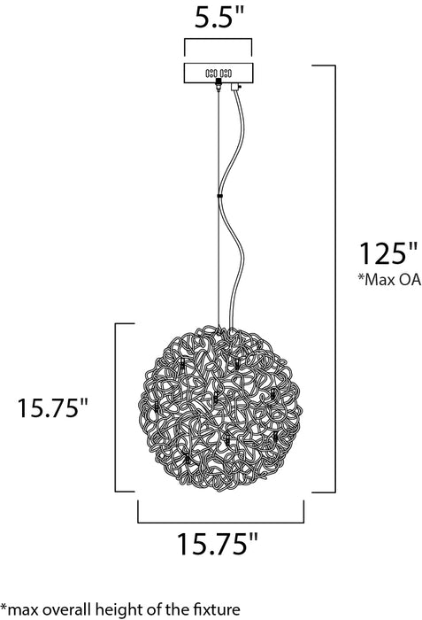 ET2 E32572 Dazed 8-lt LED Pendant