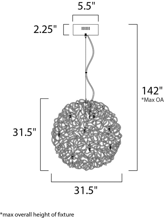 ET2 E32576 Dazed 25-lt LED Pendant