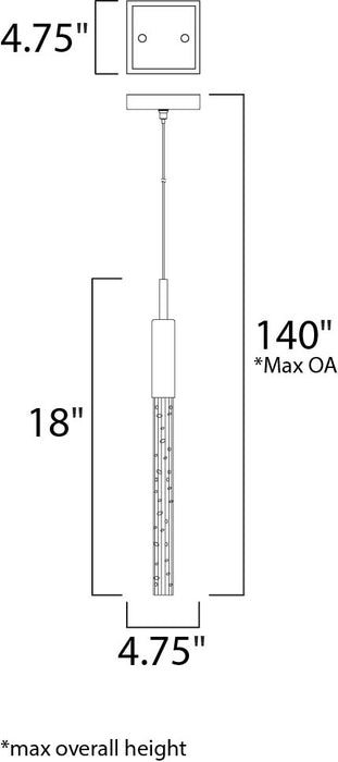 ET2 E32771 Scepter 1-lt LED Pendant