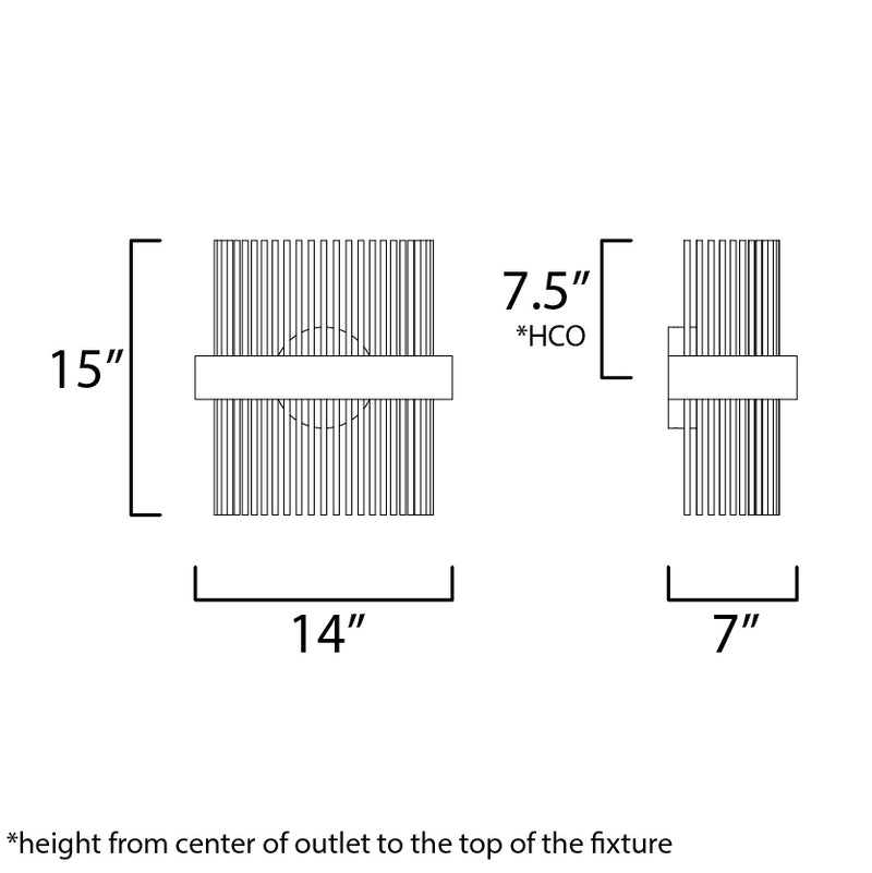 ET2 E34201 Chimes 2-lt LED Wall Sconce