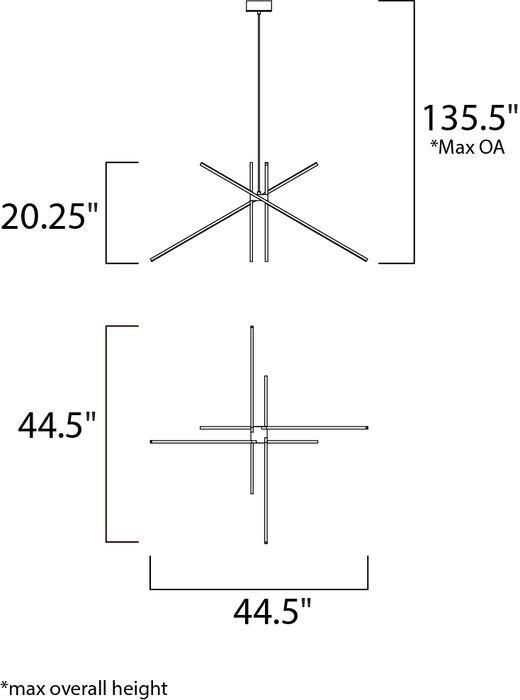 ET2 E41443 Alumilux 4-lt LED Pendant