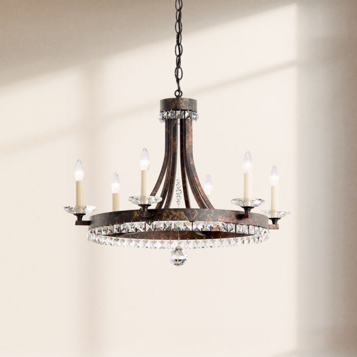 Schonbek ER1006 Early American 6-lt 25" Chandelier