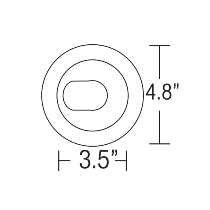 Elite ER3-F-1307 3" Lensed Wall Wash Round Flanged Trim