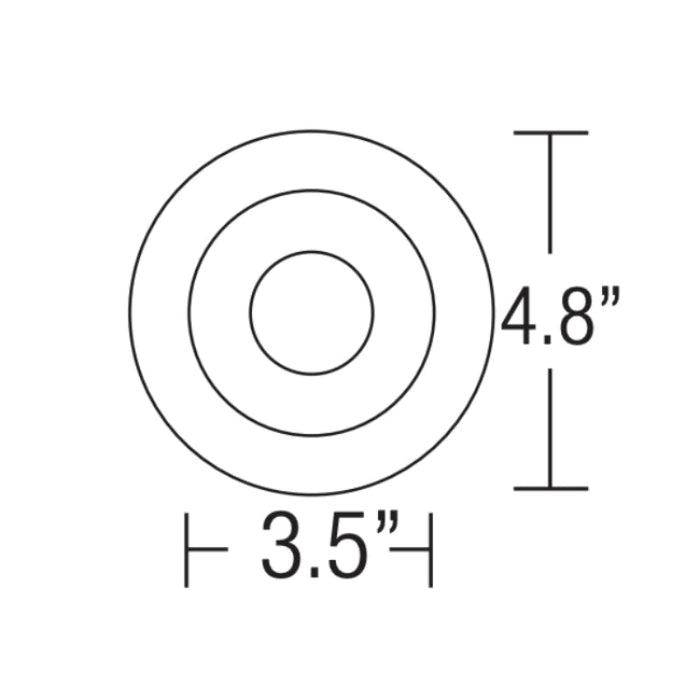 Elite ER3-F-1328 3" Lensed Downlight Round Flanged Trim