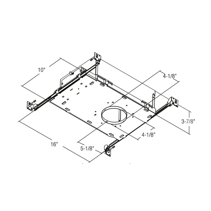 Elite ER3-SHAL-ADJ-LED-IC-1200L 3" Architectural Shallow High Lumen Adjustable LED Downlight Housing - 1200 Lumen, 120V