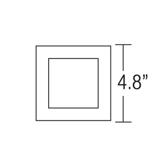 Elite ES3-F-1328 3" Lensed Downlight Square Flanged Trim