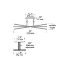 Tech 700LSESN3 Essence Trio 3-lt 50" LED Linear Chandelier