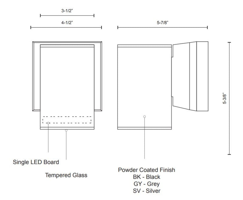 Kuzco EW3105 Nordic LED Outdoor Wall Sconce