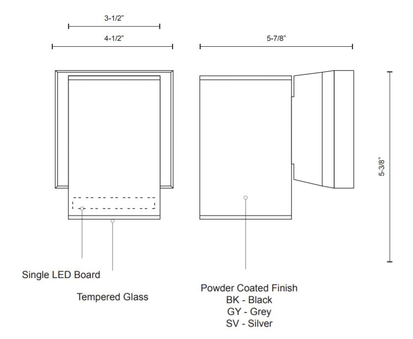 Kuzco EW3105 Nordic LED Outdoor Wall Sconce