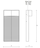 Kuzco EW54016 Element LED Outdoor Wall Light