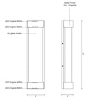 Kuzco EW7024 Moondew LED Outdoor Wall Light