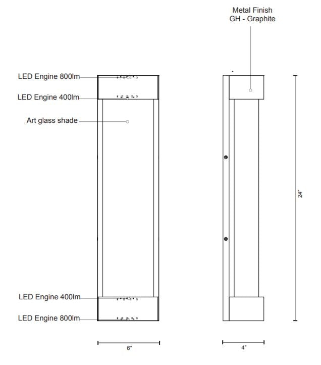 Kuzco EW7024 Moondew LED Outdoor Wall Light