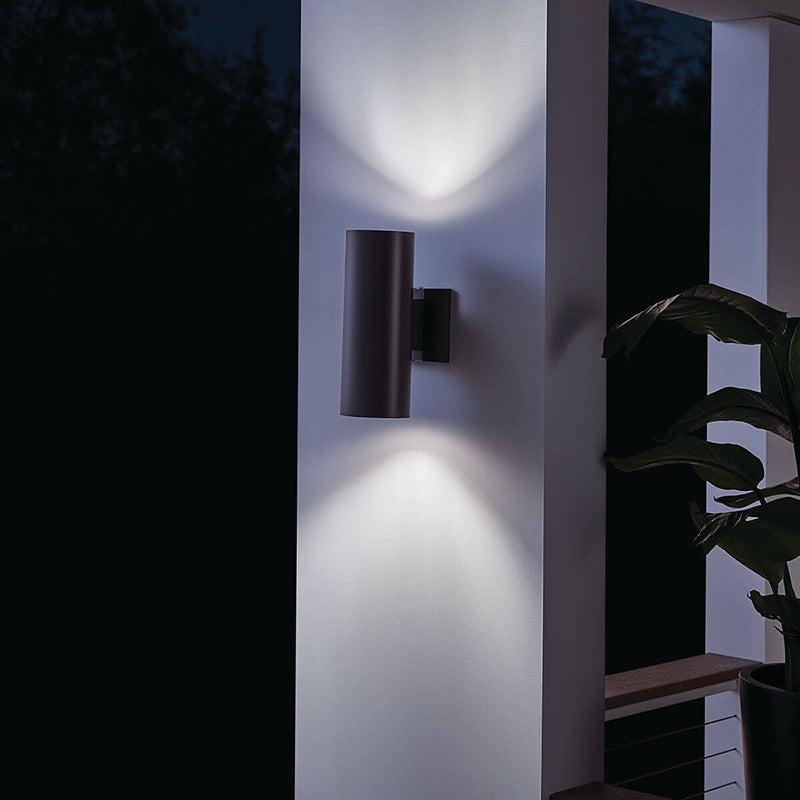 Kichler 9244 Cylinder 2-lt 12" Tall Outdoor Wall Light