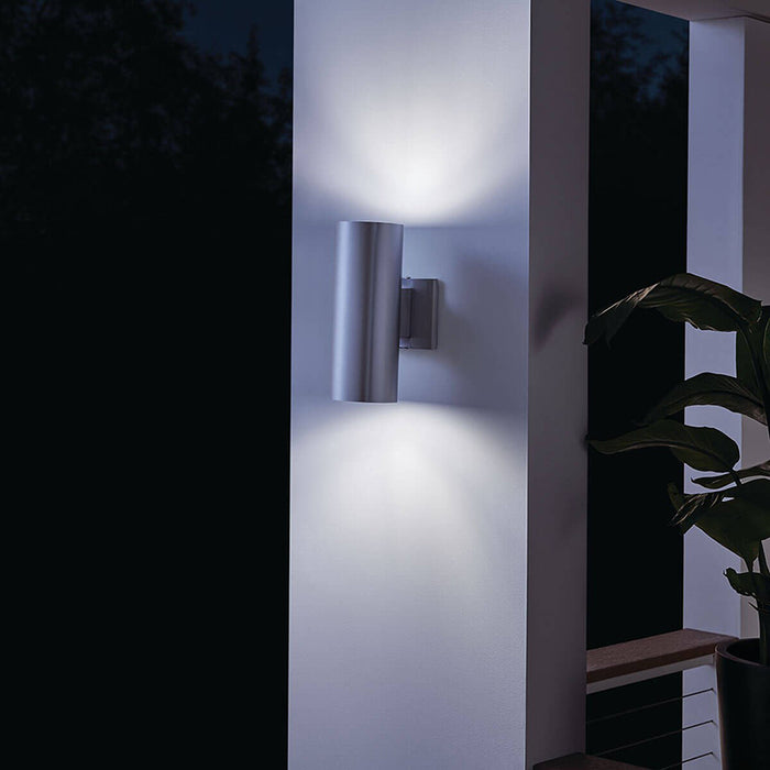 Kichler 9244 Cylinder 2-lt 12" Tall Outdoor Wall Light