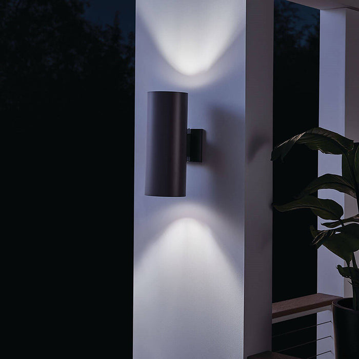 Kichler 9246 Cylinder 2-lt 15" Tall Outdoor Wall Light