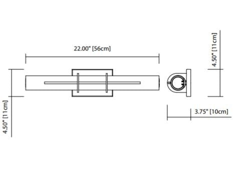 Elan 83943 Traverso 1-lt LED Vanity Light