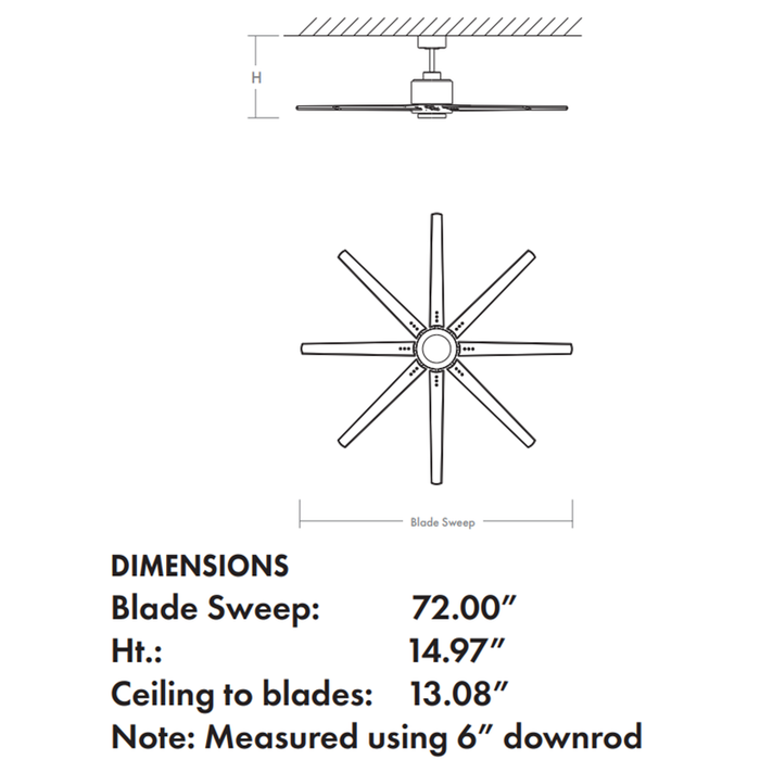 Oxygen 3-108 Fleet 72" Ceiling Fan