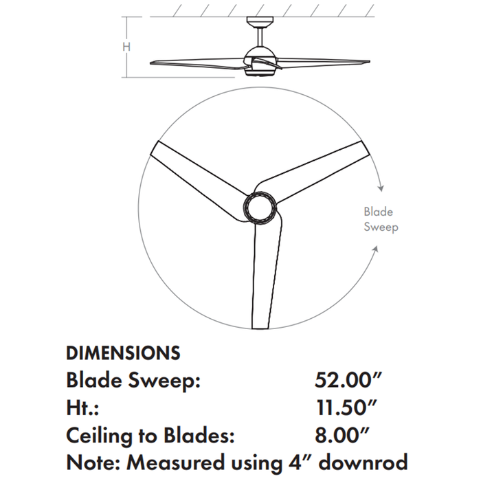 Oxygen 3-104 Sol 52" Ceiling Fan