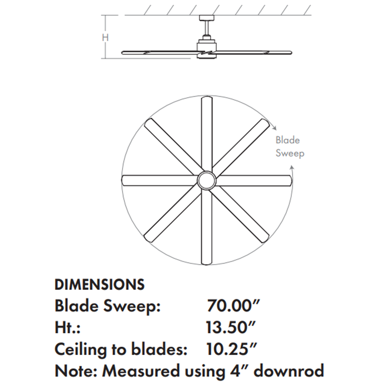 Oxygen 3-100 Cosmo 70" Ceiling Fan