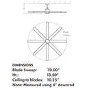 Oxygen 3-100 Cosmo 70" Ceiling Fan