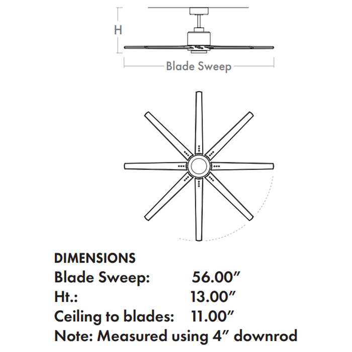 Oxygen 3-112 Fleet 56" Ceiling Fan