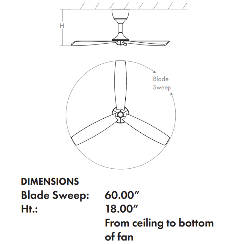 Oxygen 3-105 Alpha 60" Hugger Ceiling Fan with LED Light Kit