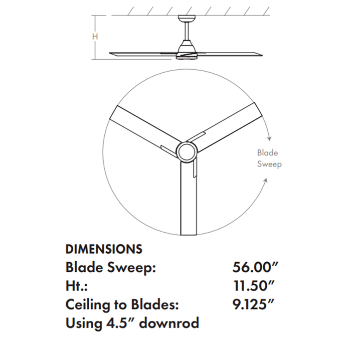 Oxygen 3-103 Coda 56" Ceiling Fan