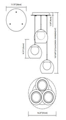 Elan 84011 Lexi 3-lt LED Spiral Pendant