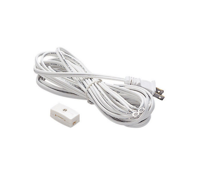 WAC L System 15-ft Cord, Male Plug and Switch