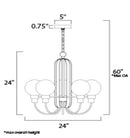 Maxim 30516 Bauhaus 5-lt 24" Chandelier