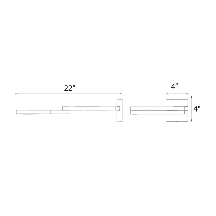 WAC BL-1021 Flip dweLED Swing Arm Wall Light