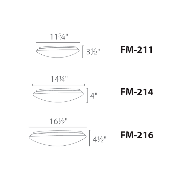 WAC FM-211 Glo 11" LED Ceiling / Wall Mount - Selectable CCT