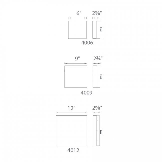 dweLED FM-4006 Dice 6" LED Ceiling / Wall Flush Mount