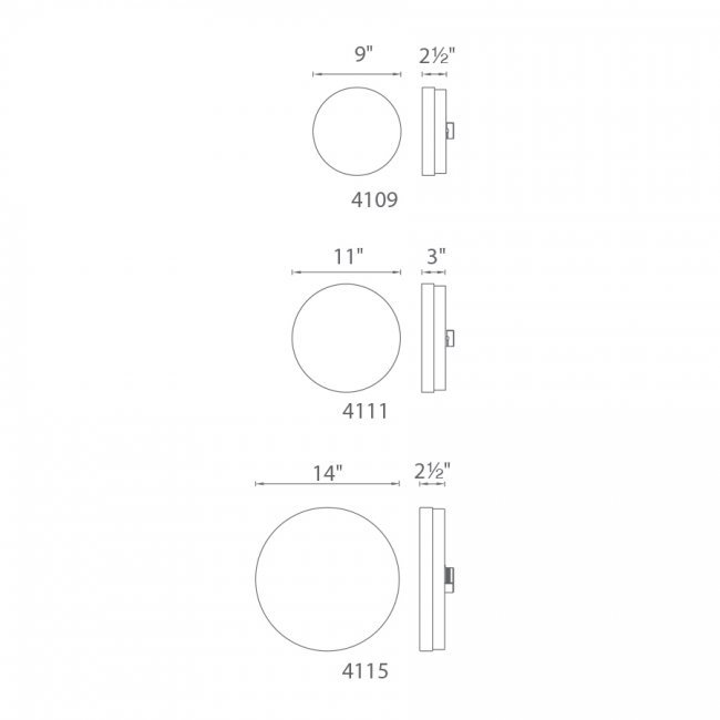 dweLED FM-4109 Slice 9" LED Ceiling Flush Mount