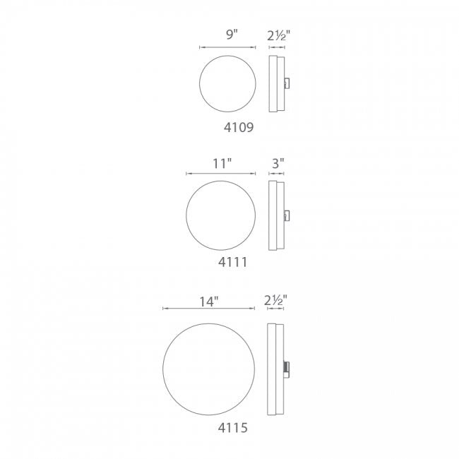 dweLED FM-4111 Slice 11" LED Ceiling Flush Mount