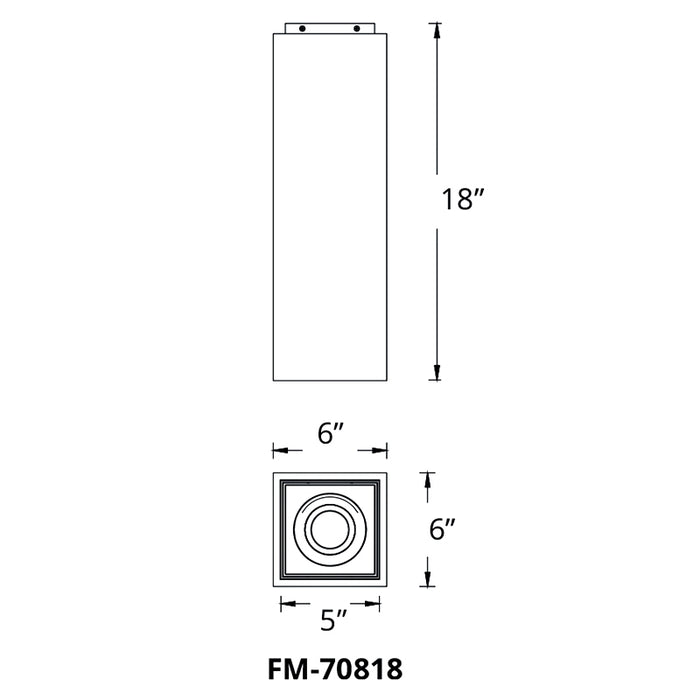 Modern Forms FM-70818 Box 1-lt LED Flush Mount