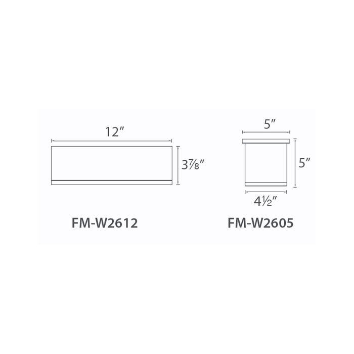 WAC FM-W2612 Tube 12" 30W LED Indoor / Outdoor Ceiling Mount